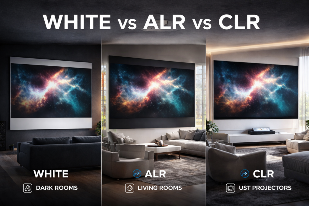 ALR vs CLR vs White Screens – Which One Is Right for Your Setup?